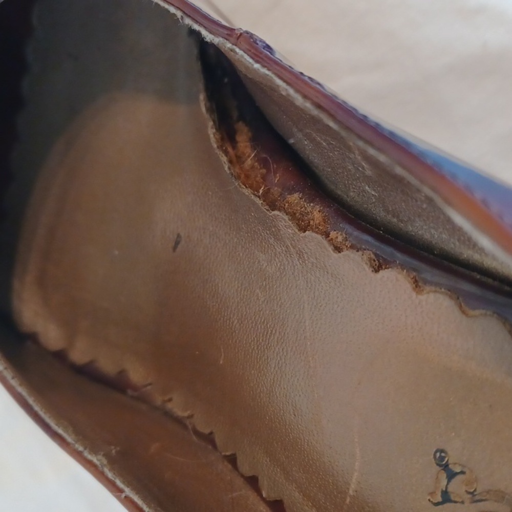 3/$25 SALE Candies Peep Toe Platform Heel Brown Tortoise Patent Leather Womens 6 - Picture 12 of 14
